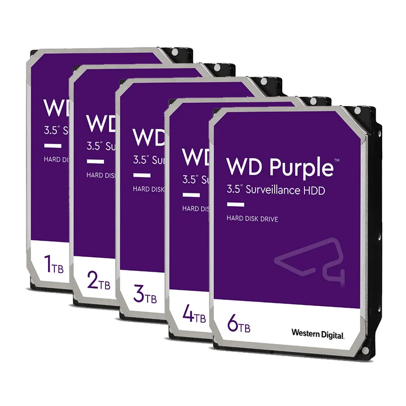 Фиолетовый Жесткий диск 6 ТБ WD60EJRX WD60PURZ, жесткий диск наблюдения