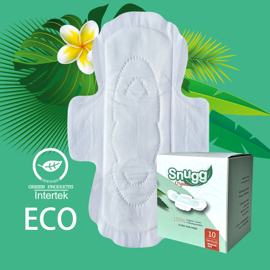 Niceday Eco Friendly Disposable Bulky Soft Cotton Biodegradable Sanitary Napkin For Women 10pcs/box