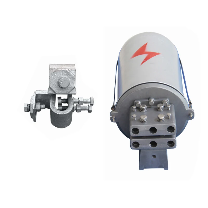 Fiber optic joint box 24/48/96/144 core dome type metal splice closure ADSS/OPGW optical cable power fittings