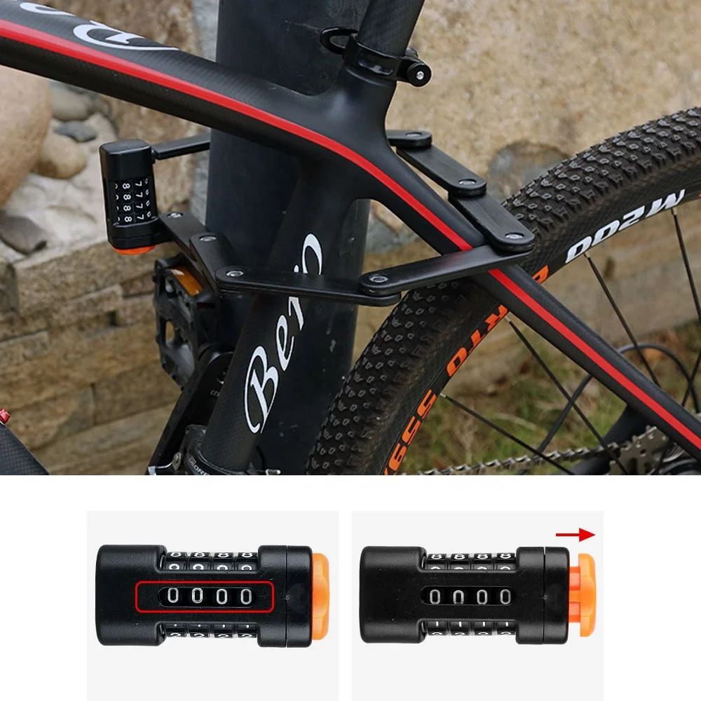 Аксессуары для велосипеда складной замок из легированной стали MTB дорожный велосипедный Противоугонный пароль
