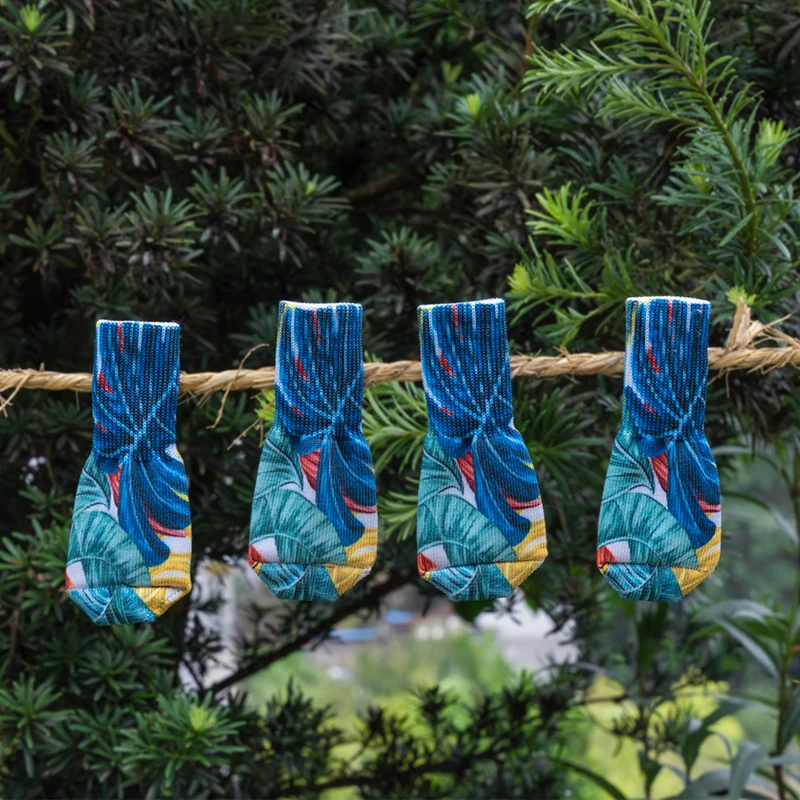 Custom Socks Anti Slip Pet Dog Socks with Adjustable Strap and Rubber Sole  360 print dog socks