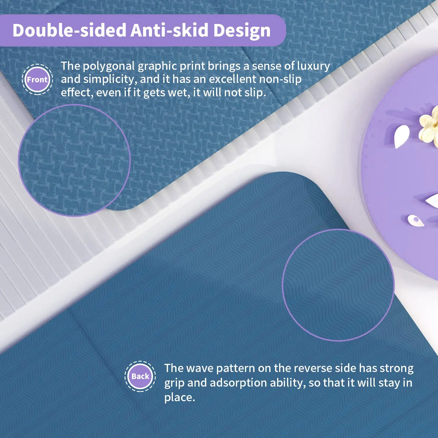 Eco - Friendly Tpe Non Slip Folding Pilates Mat Travel Fitness Foldable Yoga Mat