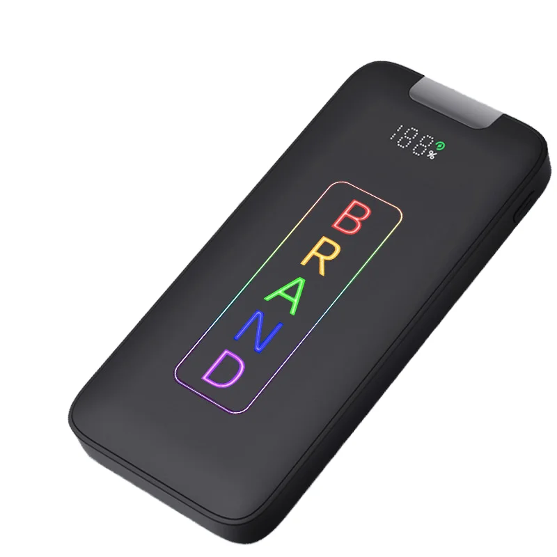 New Customized Color Screen Illuminated Logo 10000 20000MAH Power Bank PD22.5W Bidirectional Fast Charging Mobile Power Bank
