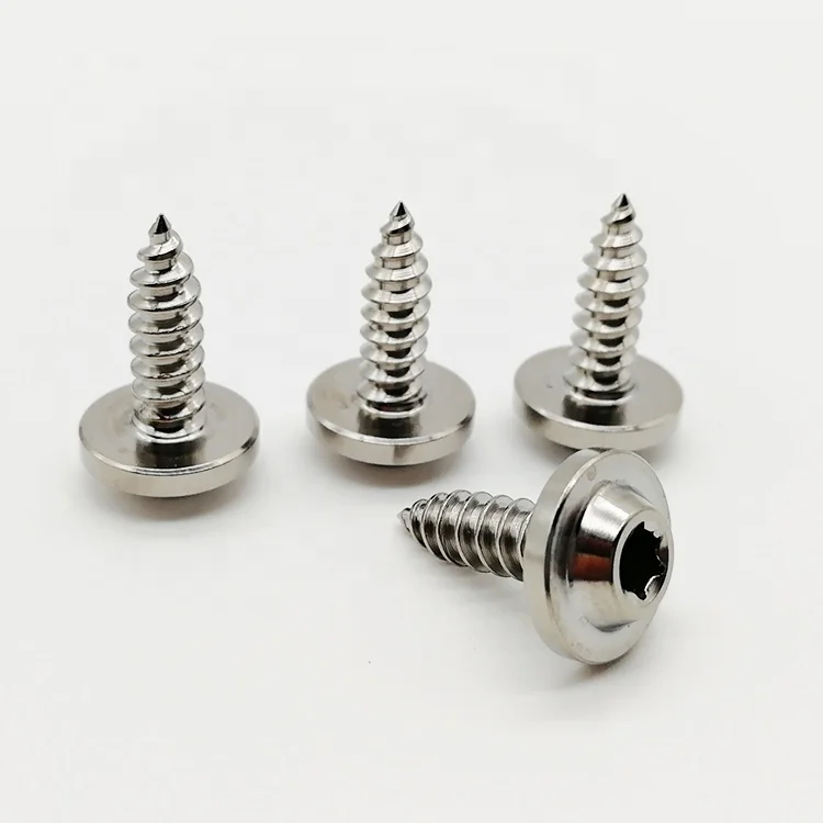 Hex flange head Gr5 titanium self-tapping screw
