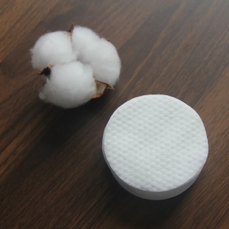100% viscose 120gsm 80mm custom color mm nonwoven cotton pads generic cotton pad