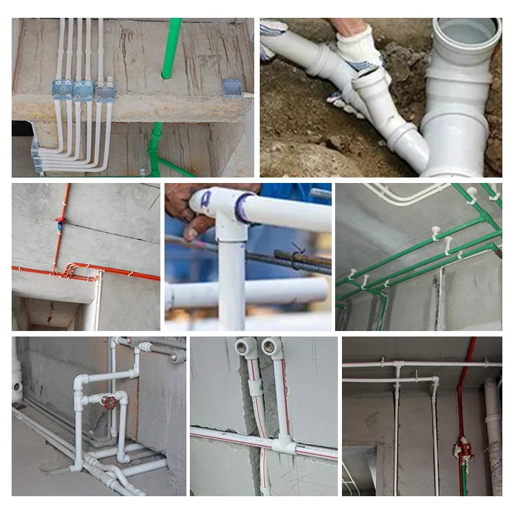 20mm 25mm 32 mm PVC Pipe Fittings 90 180 Degree Elbow Straight Cross Tee PVC Connector Price for Plumbing Water Supply