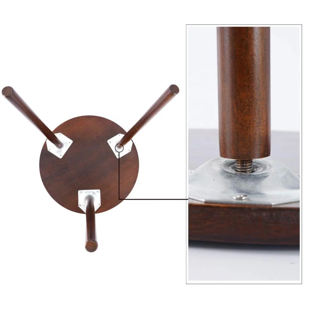 Mid Century  Indoor Tall Plant Stand Wood Planter Holder for Flower Pots, Small Round Side Table, Modern Home Decor