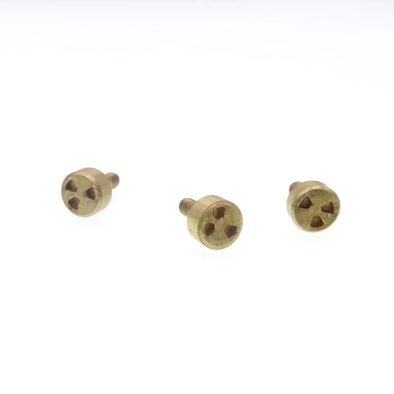 Security screws 3-hole anti-theft brass one-way security screws
