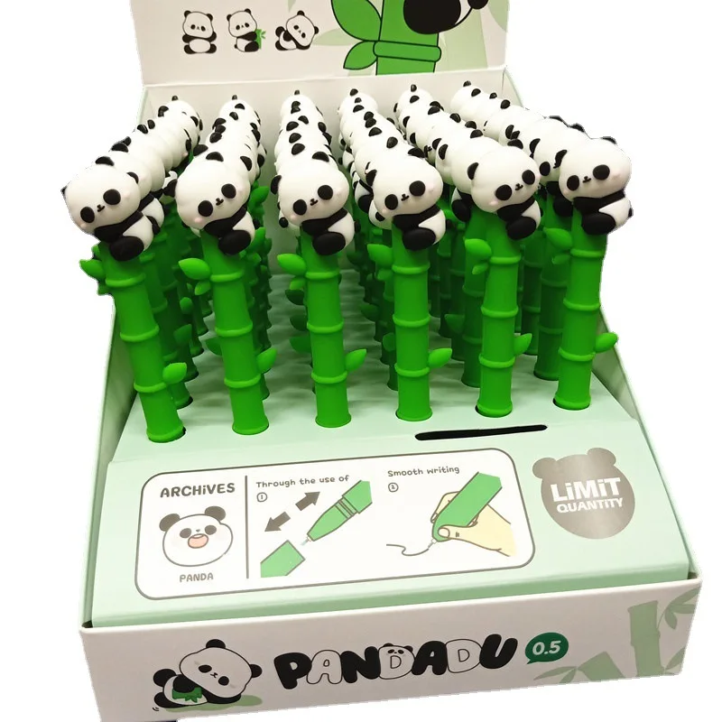 Лидер продаж милая панда пустая ручка 3D креативный подарок милые ручки силиконовые с мультяшным рисунком черные синие для лазания по деревьям