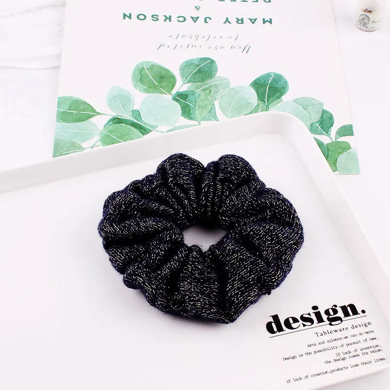 Fashion elastic hair bands knit scrunchies for hair women accessories