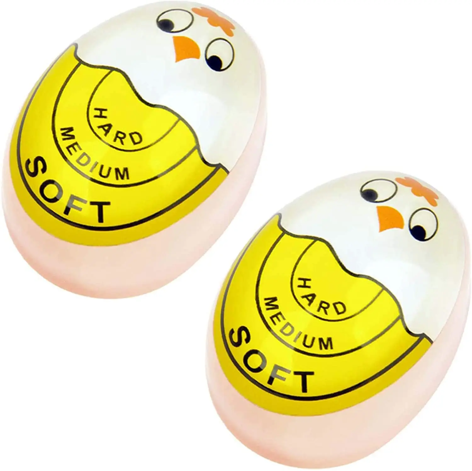 Wholesale soft hard boiled kitchen cooking eco-friendly set of 2 Chicken Egg Timers