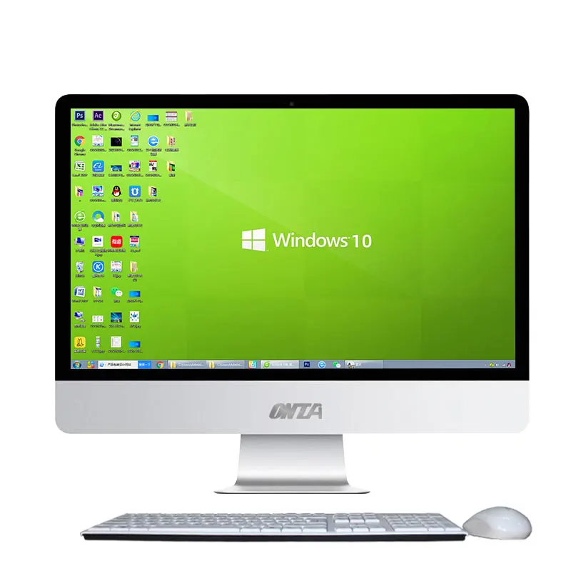 Производитель ONTAI, распродажа, 21,5 дюймовый Core I3 I5 I7, дешевый AIO 1920*1080P, HD графические настольные компьютеры, все в одном, компьютер для бизнеса