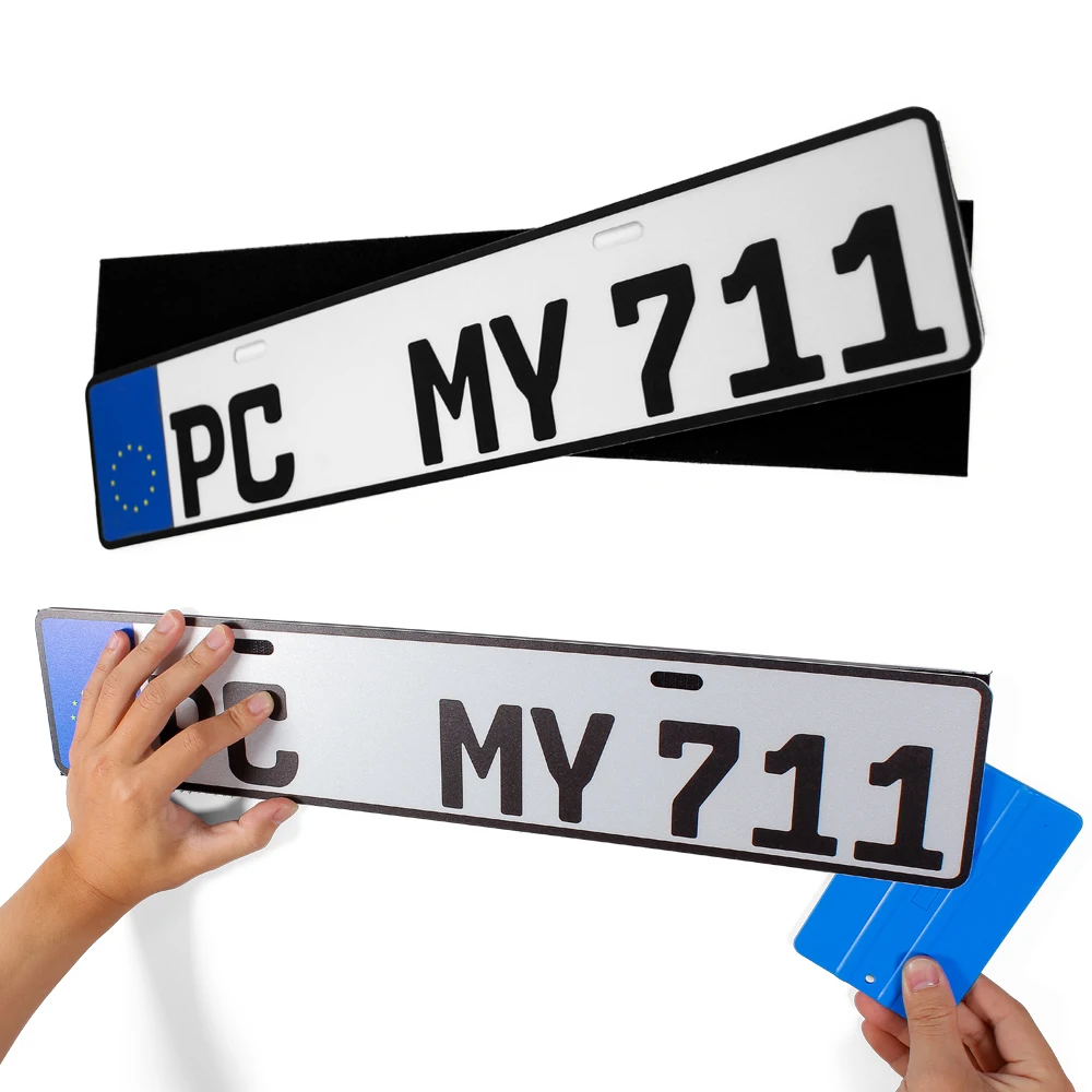 Quick Production Adhesive Hook Loop Tape Strong Adhesion Magic Tape Black Color Car License Plate Band Back with Glue