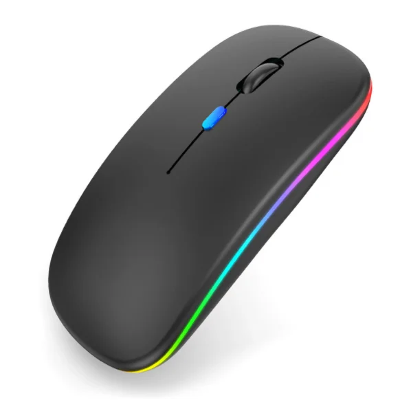 2.4G Portable Mobile Optical Office Mouse Rechargeable Slim Silent Mouse LED Wireless Mouse for Notebook, PC, Laptop, Computer