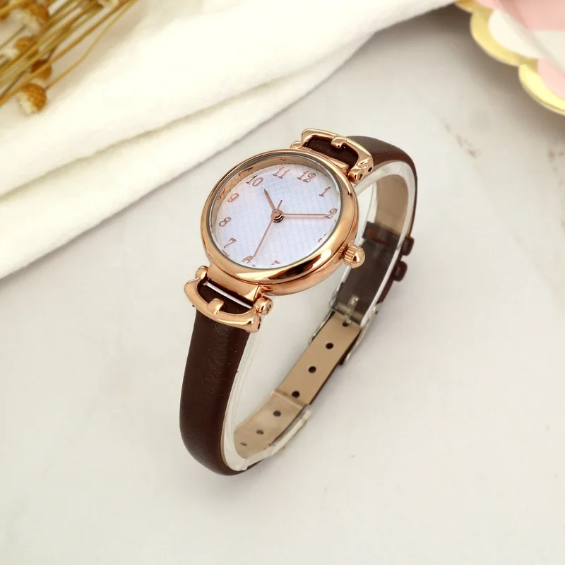 2021 custom logo crystal stone case leather girls Watches
