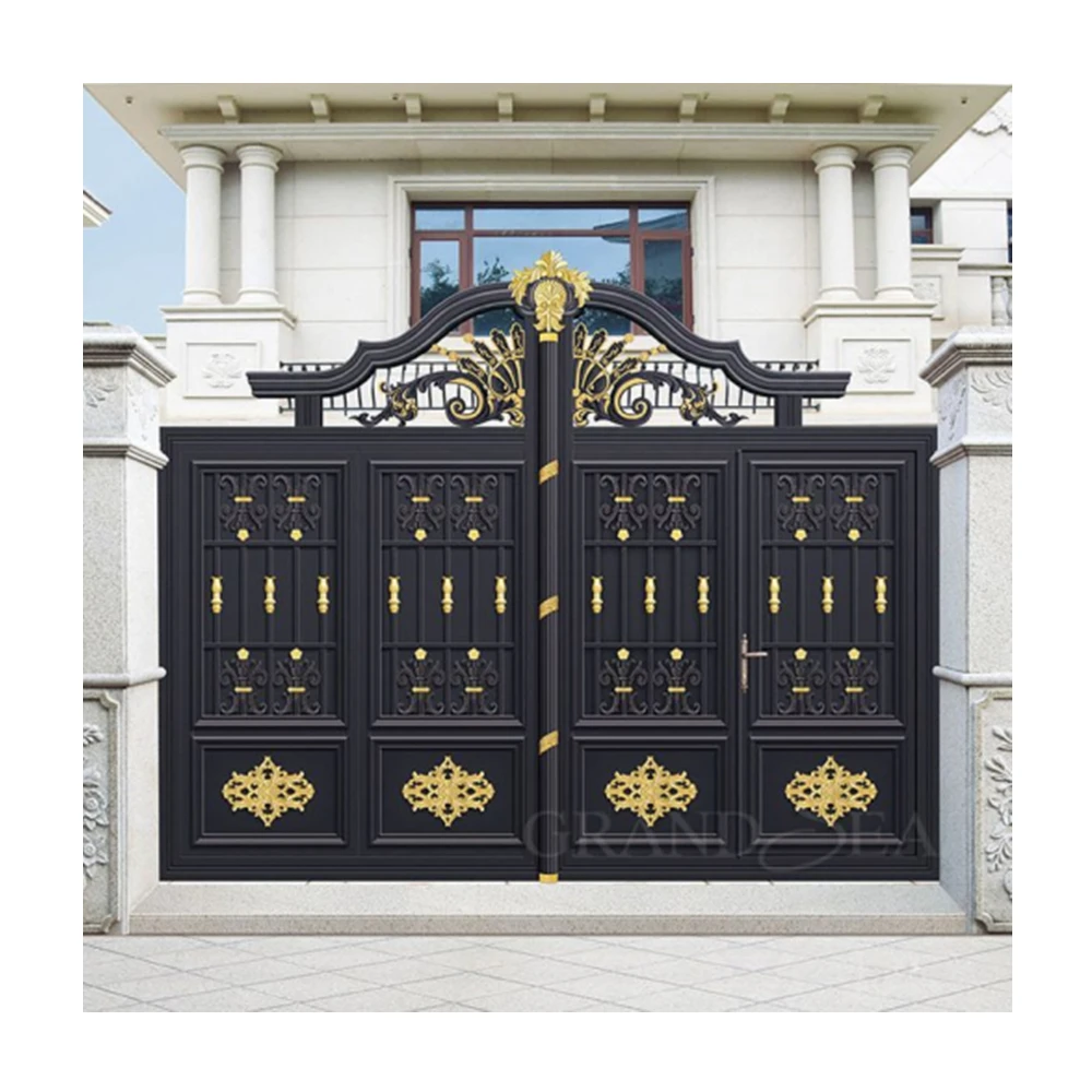 Конструкция главных ворот CBMmart из кованого железа модели металлических садовых входных дверей электрическое ограждение решетчатый раздвижной мотор ручные Ворота