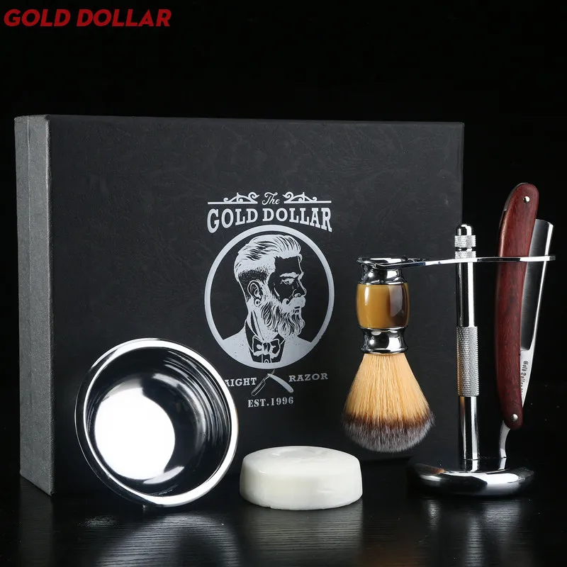 
Shaving Straight Razor Suit Cut Throat Carbon Steel Barber Sharpen Straight Shave German Safty Shaver Throat Razors Gift box 