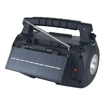 2021 USB/TF/AUX/B T перезаряжаемый беспроводной динамик MP3-плеер на солнечной батарее с фонариком