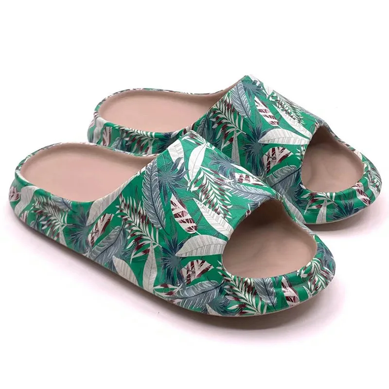 Women Slip On Eva Printing Personality Men Slipper Hot Sale Thick Bottom Slides Unisex Slippers And Sandals Shoes