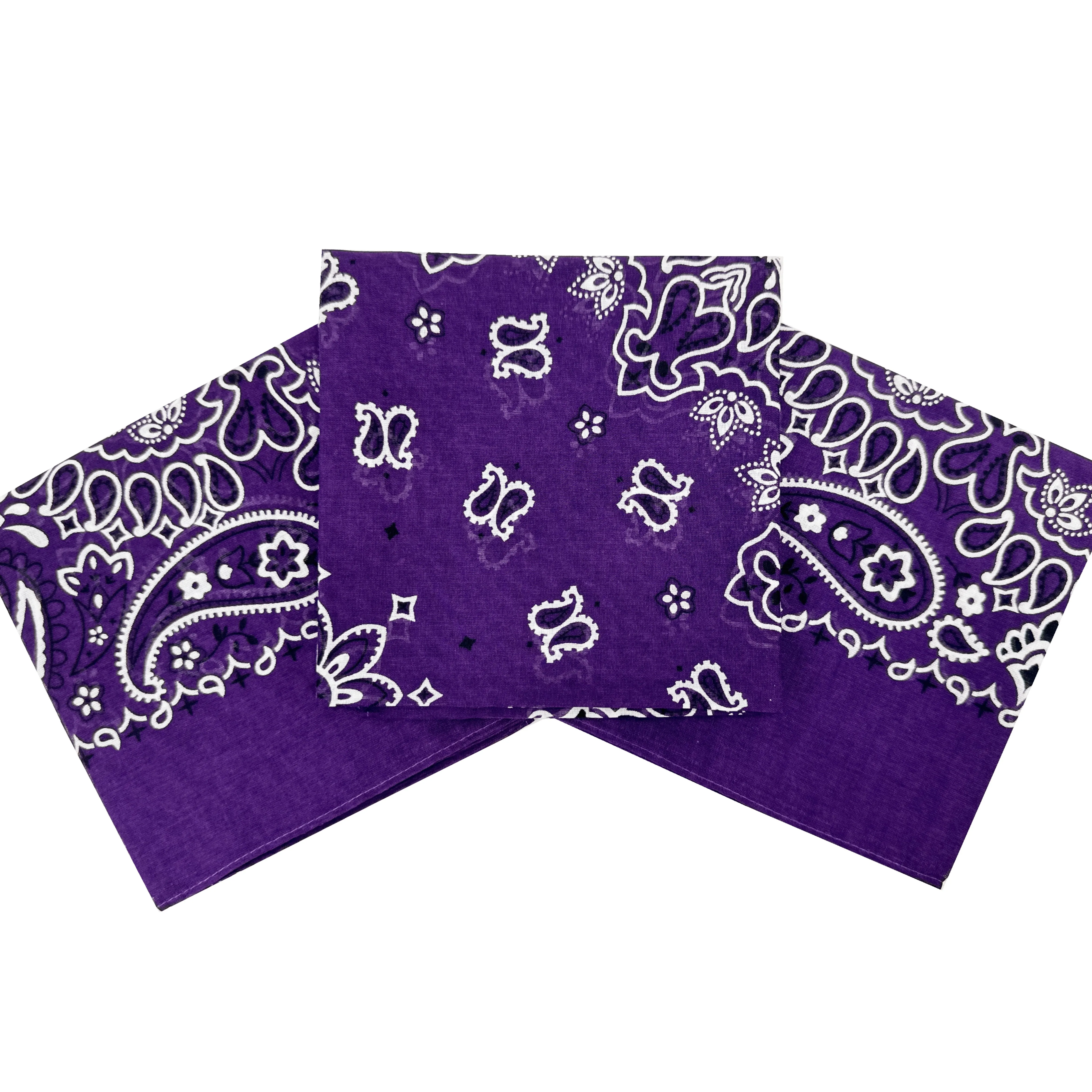 Customized Design Your Own Logo Printing Square Scarf Custom Bandana Polyester Bandana purple bandana