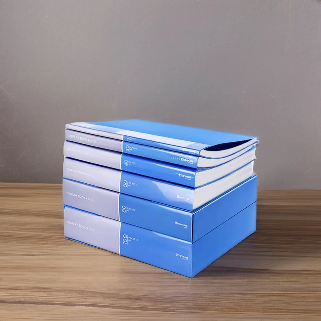 A4 Solid Polypropylene Presentation Book 40 Transparent Pockets Translucent Cover Display Folder Document Project 40-Pocket Book