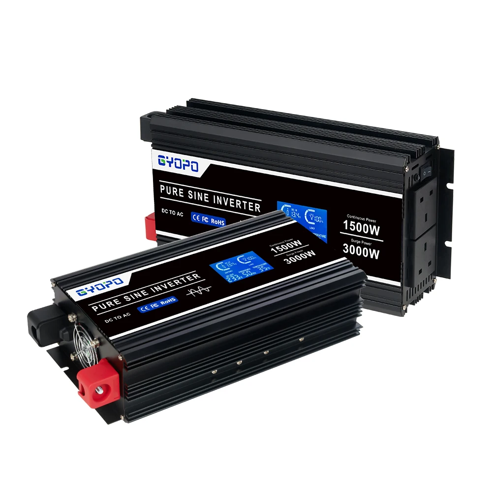 High Efficiency Pure Sine Wave DC to AC 12V or 24V or 48V to 220V 230V Off Grid Car Power Inverter 500W 1Kw 1500w 3000w