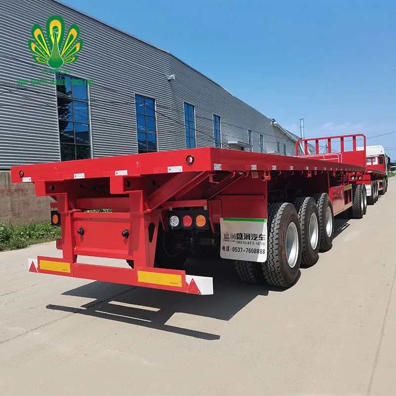 20 футов 40 футовый контейнер плоский бортовой полуприцеп 3 Оси Китай низкий прицеп шасси полуприцепа
