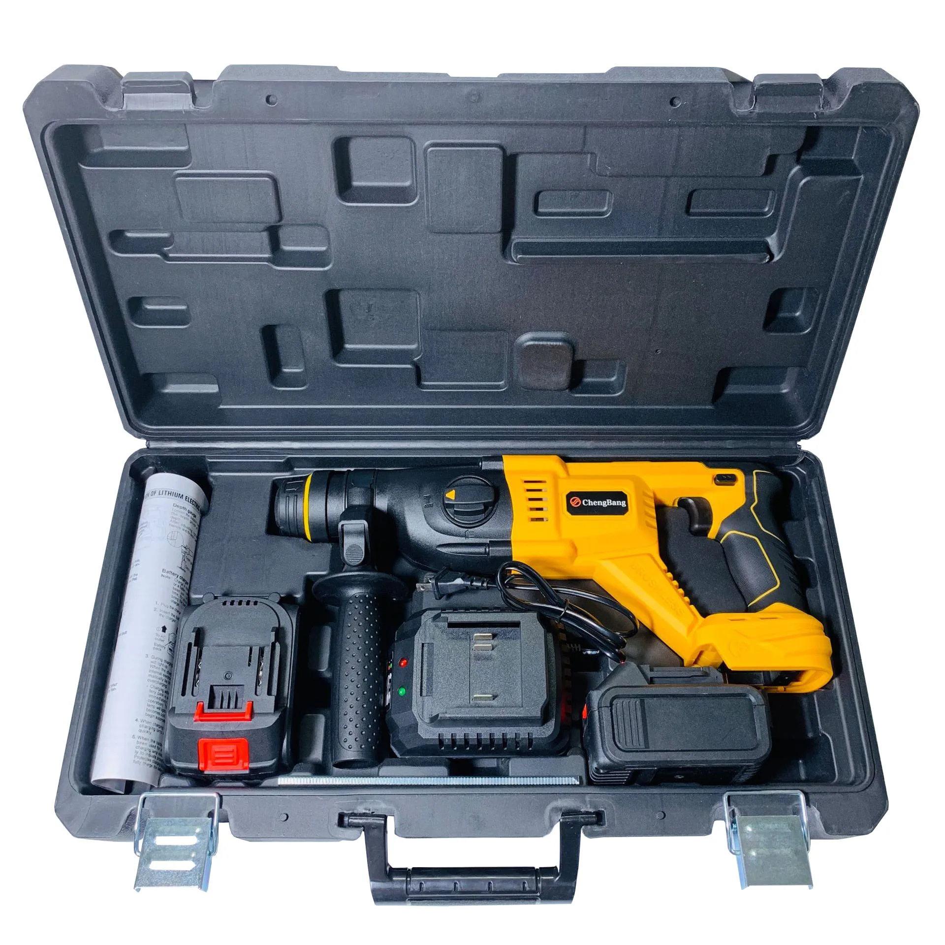 28mm Battery Brushless Jackhammer Cordless Impact Drill Portable Light Electric Demolition Rotary Hammer For Concrete Breakers