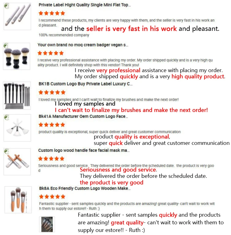 Wholesale Custom Hier Mini Dual Sided Mask Brushes Makeup Double End Plastic Fan Masking Brush And Cosmetic Spatula With  Logo