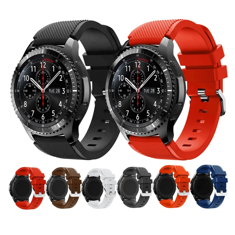 ShanHai 20 22mm For Samsung Gear S3 Frontier/Classic Silicone Replacement Bands Sport Strap for Samsung Gear S3 Frontier/Classic