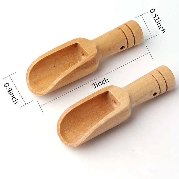 
Wholesale Cheap Sustainabke Organic Bulk Small Spice Bamboo Measuring Tiny Mini Small Wooden Spoons 