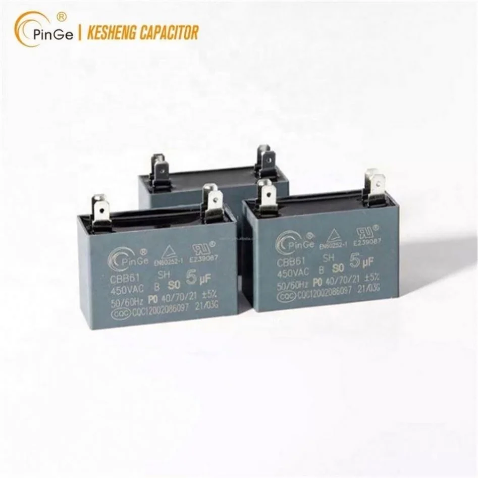 Made in CHINA CBB61 3.5 wire black 450V3.5uf square fan capacitor