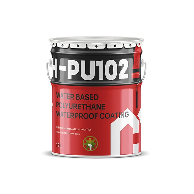 PU102 maded of isocyanate and special polythermal water-based polyurethane waterproof coating can be used on the floors,basement