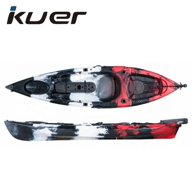 wholesale 10ft rowing boat with fishing rod holder plastic boat