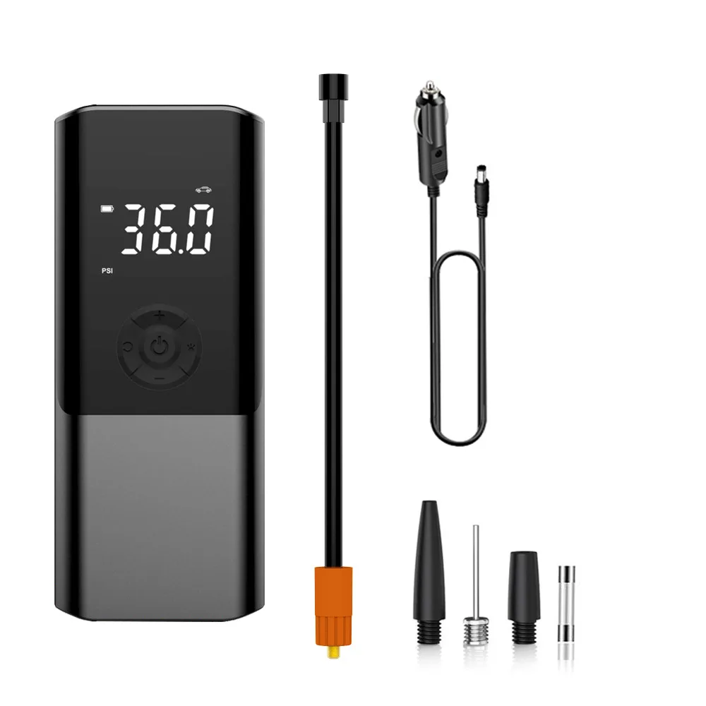 Mini Electric Automatic Wired Car Tire Inflator CE Electric 12v New Energy Car Air Inflator Pump Compressor with Emergency Light