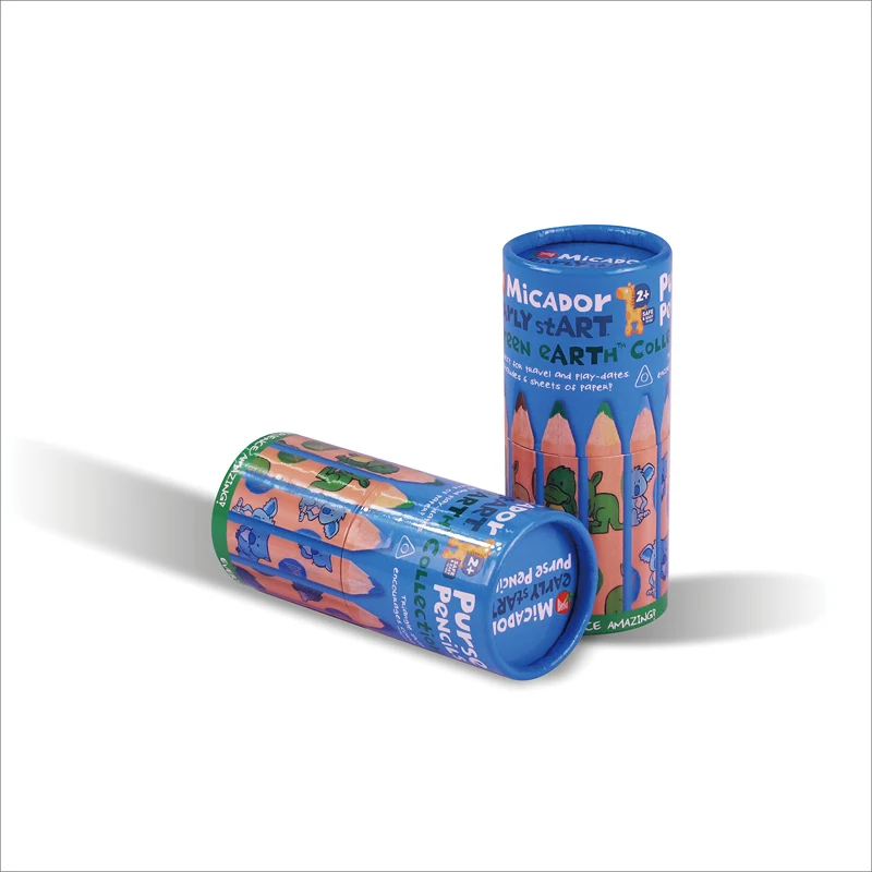 tube paper packing box paper cylinder box mix flowers pattern packaging for candle cylinder