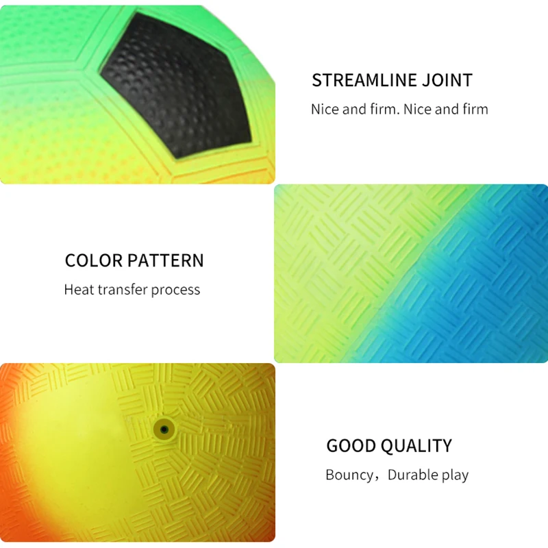 Custom PVC Playground Sports Toy Colorful Rainbow Balls for Kids