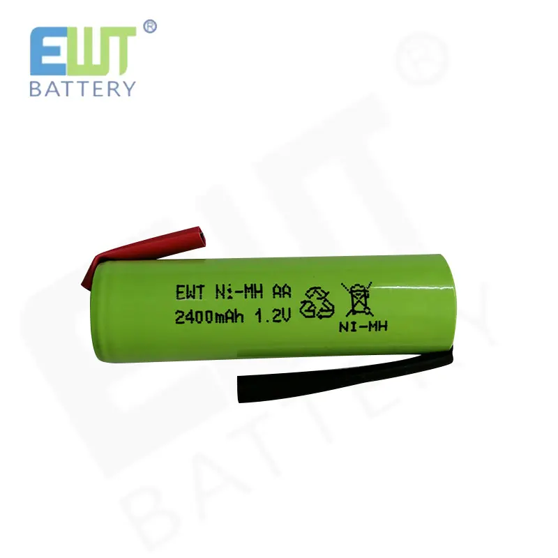EWT Nickel Metal Hydride Battery Cell NiMH AA 1.2V 2400mAh Battery for Consumer Electronics
