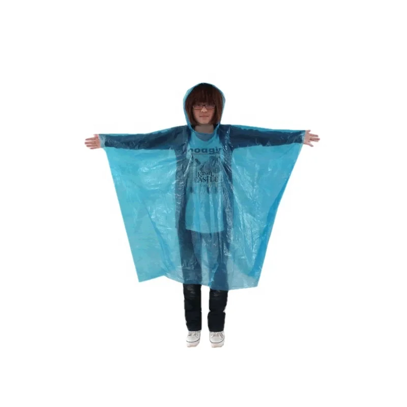 Водонепроницаемый пользовательские логотип печатных одноразовые дождевик для продвижения
