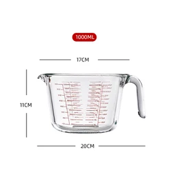 500 мл термостойкая стеклянная мерная чашка молочные весы микроволновые мерные кувшины оптовая продажа
