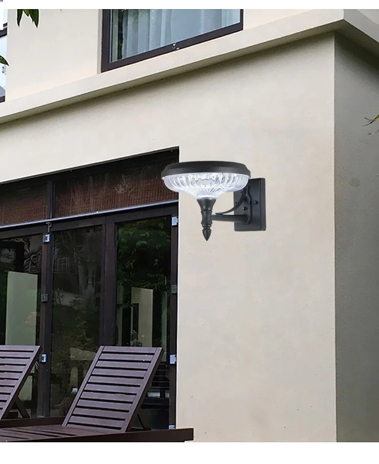 Waterproof ip65 outdoor solar lights exterior wall water resistant white light solar led wall lamps