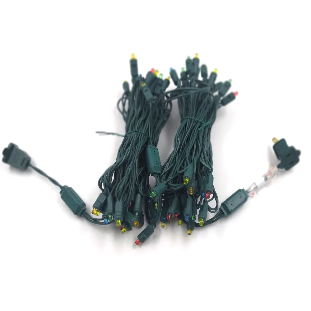 Зеленая проволока 120 В 23 7 фута 70 светодиод 5 мм Мини Рождественские декоративные гирлянда