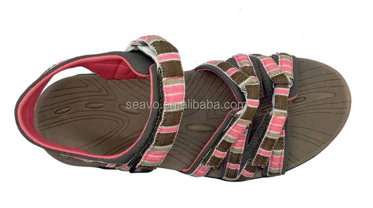 
SEAVO women textile upper pink sandals 