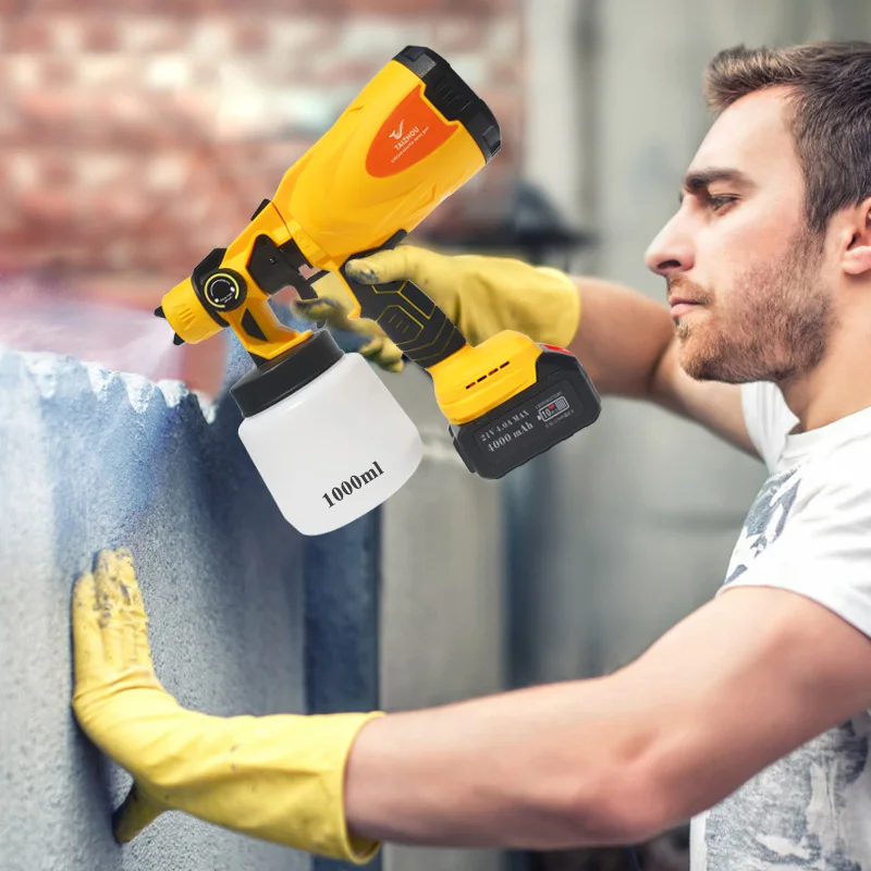 Paint spray gun electric lithium battery rechargeable latex wall paint convenient DIY wood spray paint