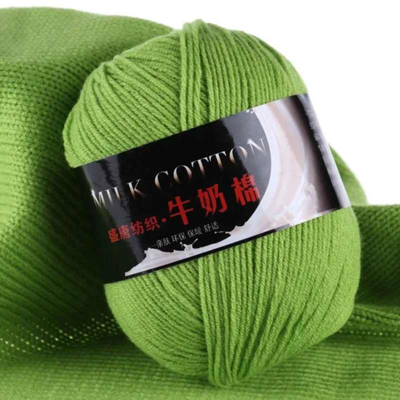 2020 New 54 Colors Hand-Woven 3 Strands Milk Cotton Scarf Hat Sweater Crocheted Thick Wool Thread Sewing & Knitting Wool Yarn