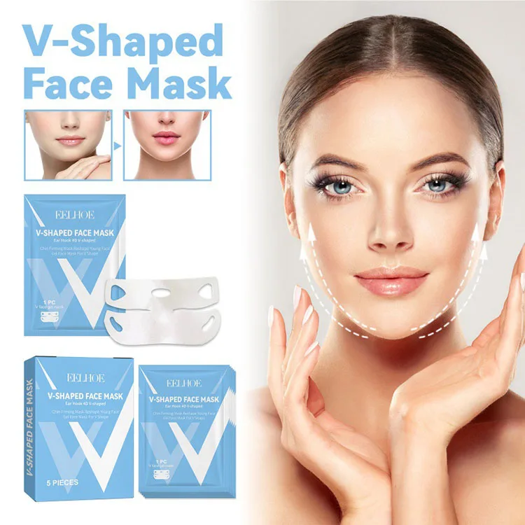 OEM V Line Face Mask Face Lifting Chin Up Patch Double Chin Reducer Facial Collagen Mask V Shape Facial Mask