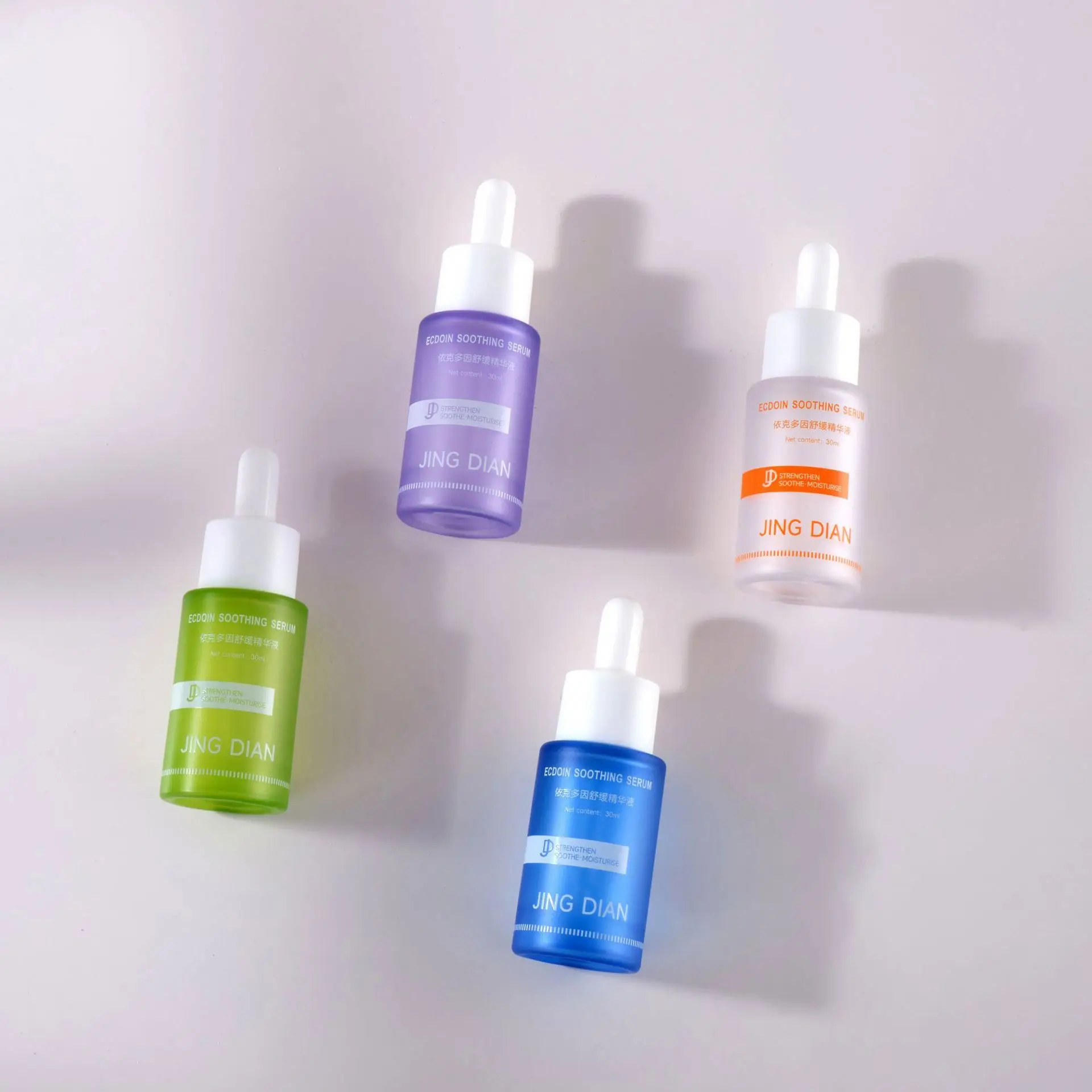 hot sale empty Gradation Cylindrical glass oil bottle essential oil bottle dropper frosted serum bottle