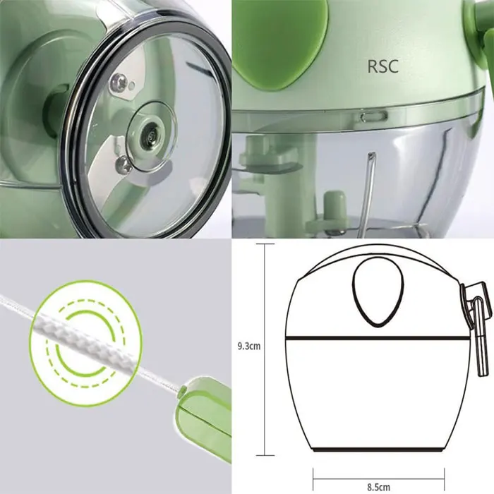 Mini Multifunctional Spiralizer  Mandoline Manual Cutter Speedy Chopper Slicer Dicer for Onion Fruit Vegetable