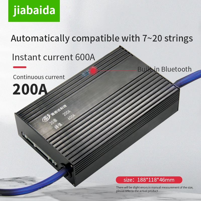  Рекламная акция smart 7S 24V 10s 36v 13S 48V 20S 72V 200a Li-ion uart bms для литий-ионного