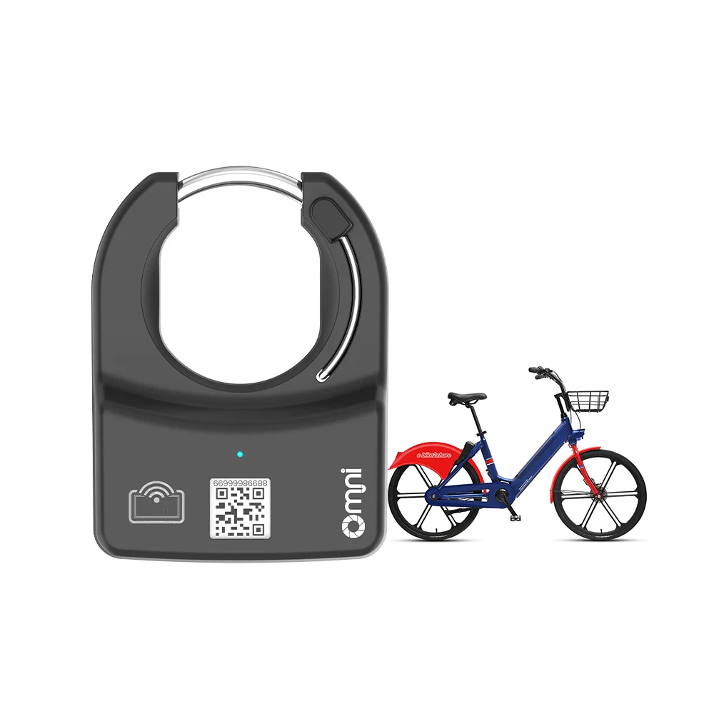 E Bike GPS Real Time Tracking Adjust Positioning Interval Freely Rechargeable Solar Panel 4g RFID Ble Share Rental Bicycle Lock